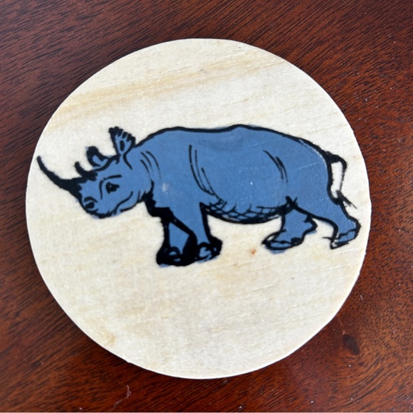 African Animal Coasters with Stand Handcrafted Hand painted (6) - Picture 6 of 10